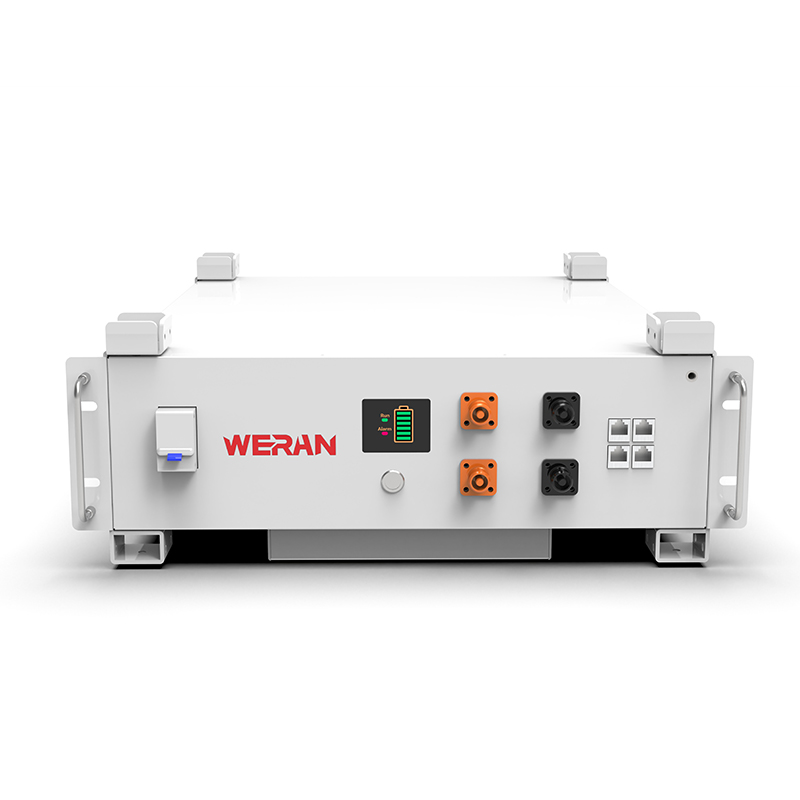 WERAN WRL-48100RW 51.2V 100Ah Ceallraí Raca LiFePO4 (5.12kWh) - 8000 Timthriall, CAN/RS485, Baile Inchrite ESS