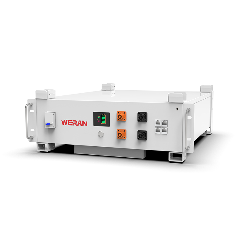 WERAN WRL-48100RW 51.2V 100Ah Ceallraí Raca LiFePO4 (5.12kWh) - 8000 Timthriall, CAN/RS485, Baile Inchrite ESS