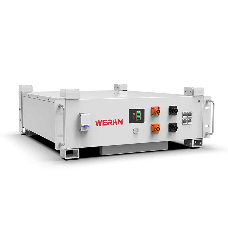 WERAN WRL-48100RW 51.2V 100Ah Ceallraí Raca LiFePO4 (5.12kWh) - 8000 Timthriall, CAN/RS485, Baile Inchrite ESS
