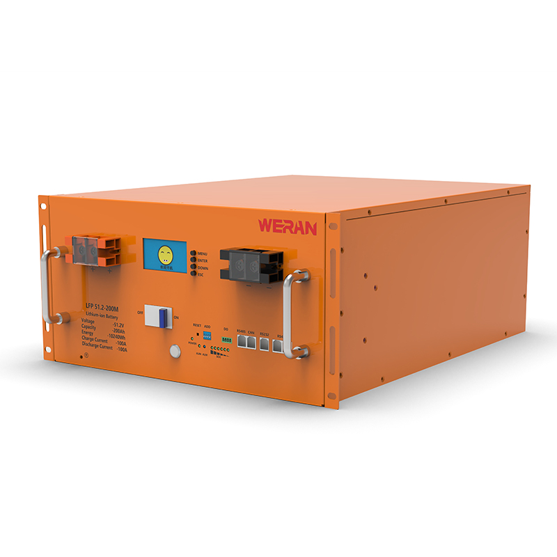 WERAN WRL-48200RO 51.2V 200Ah LiFePO4 Raca Ceallraí (10.24kWh) - 8000 Timthriall, Ard Reatha, Stóráil Modúlach Gréine